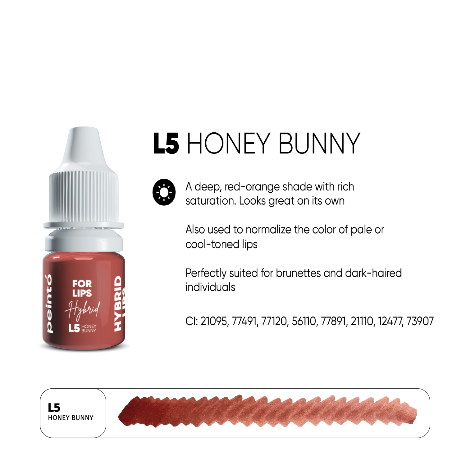 PEINTO Lip pigment Honey Bunny 5 ml.